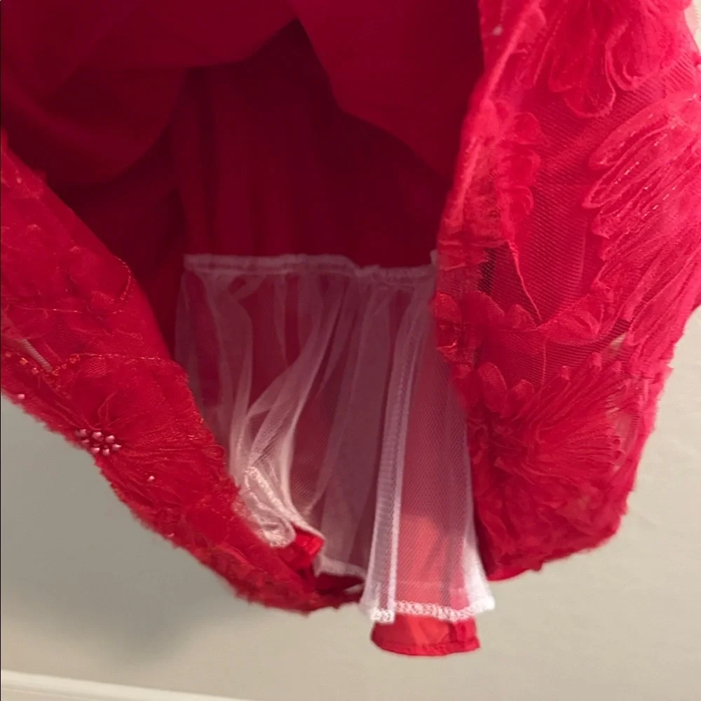 Rare Editions Red Floral Girls Dress